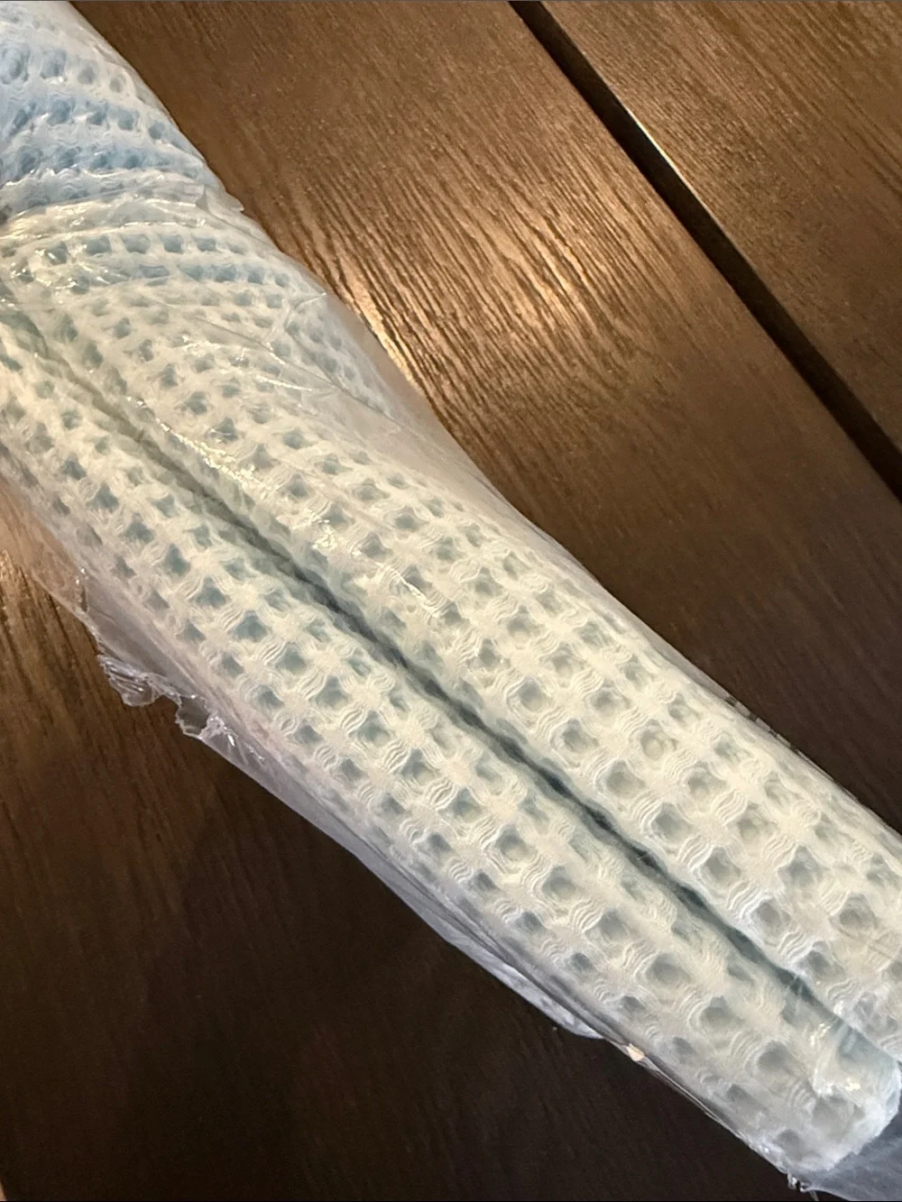 Brooklinen waffle bath towel set in cool blue